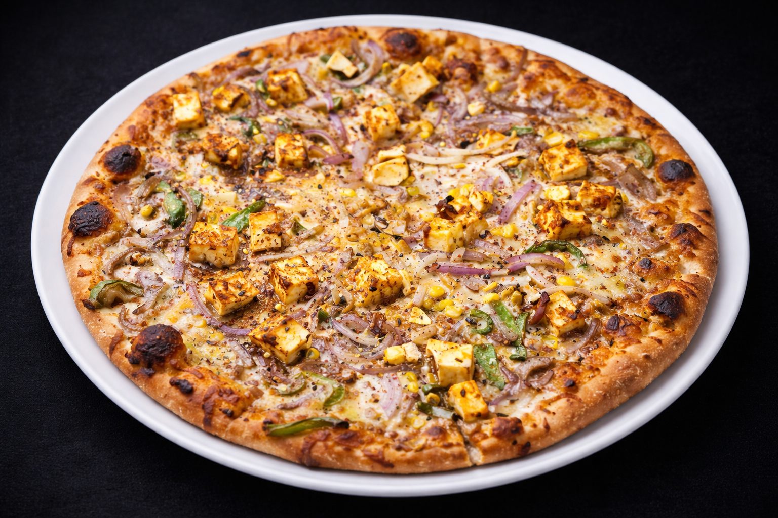 Paneer Tikka Pizza.