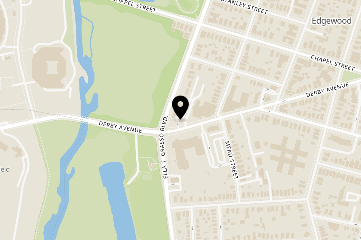 Map showing the location of Casa Bianca Pizza Casa Bianca Pizza New Haven on 185 Derby Ave in New Haven
